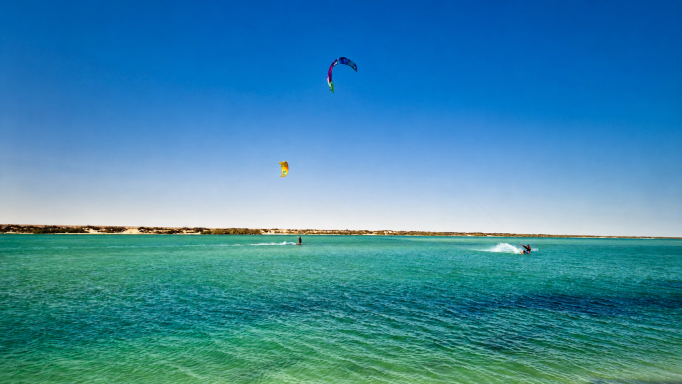 Kitesurfing at Ocean Camp Bar Al Hikman Kitesurfing at Ocean Camp Bar Al Hikman