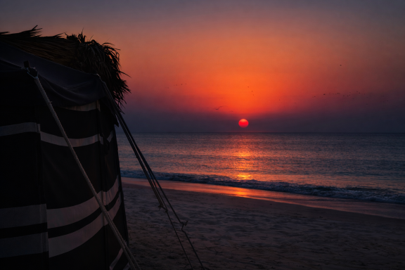 Tent with ocean view at Ocean Camp Bar Al Hikman Tent with ocean view at Ocean Camp Bar Al Hikman