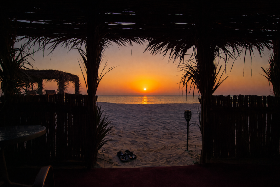 View from the room at Ocean Camp Bar Al Hikman View from the room at Ocean Camp Bar Al Hikman