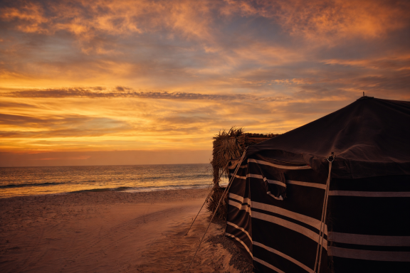 Tent with ocean view at Ocean Camp Bar Al Hikman Tent with ocean view at Ocean Camp Bar Al Hikman