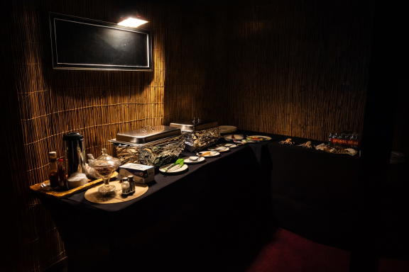 Dinner buffet at Ocean Camp Bar Al Hikman Dinner buffet at Ocean Camp Bar Al Hikman