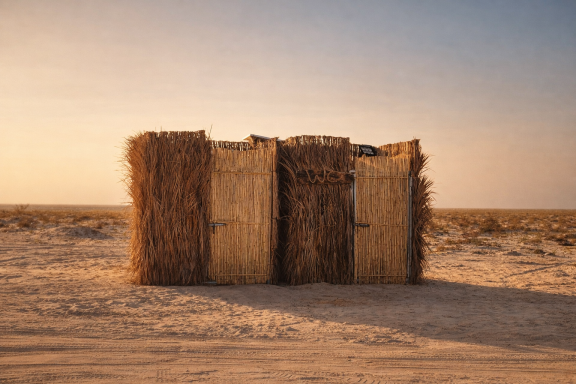 Shared bathrooms at Ocean Camp Bar Al Hikman Shared bathrooms at Ocean Camp Bar Al Hikman